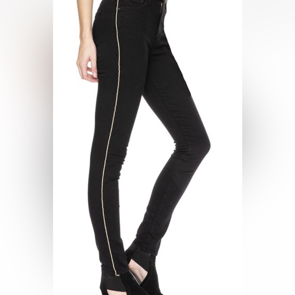 Mother High Waisted Looker Not Guilty One Liner Black Jeans